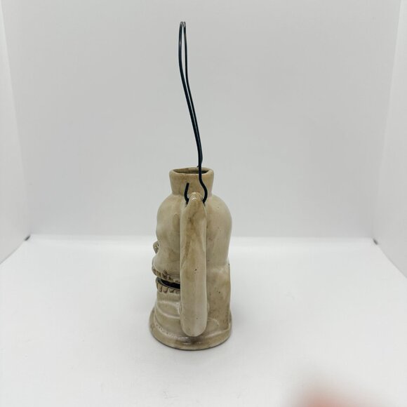 SOLD Ceramic Skeleton Skull Lantern Tea Light Candle Halloween Bones Spooky - Picture 2 of 13